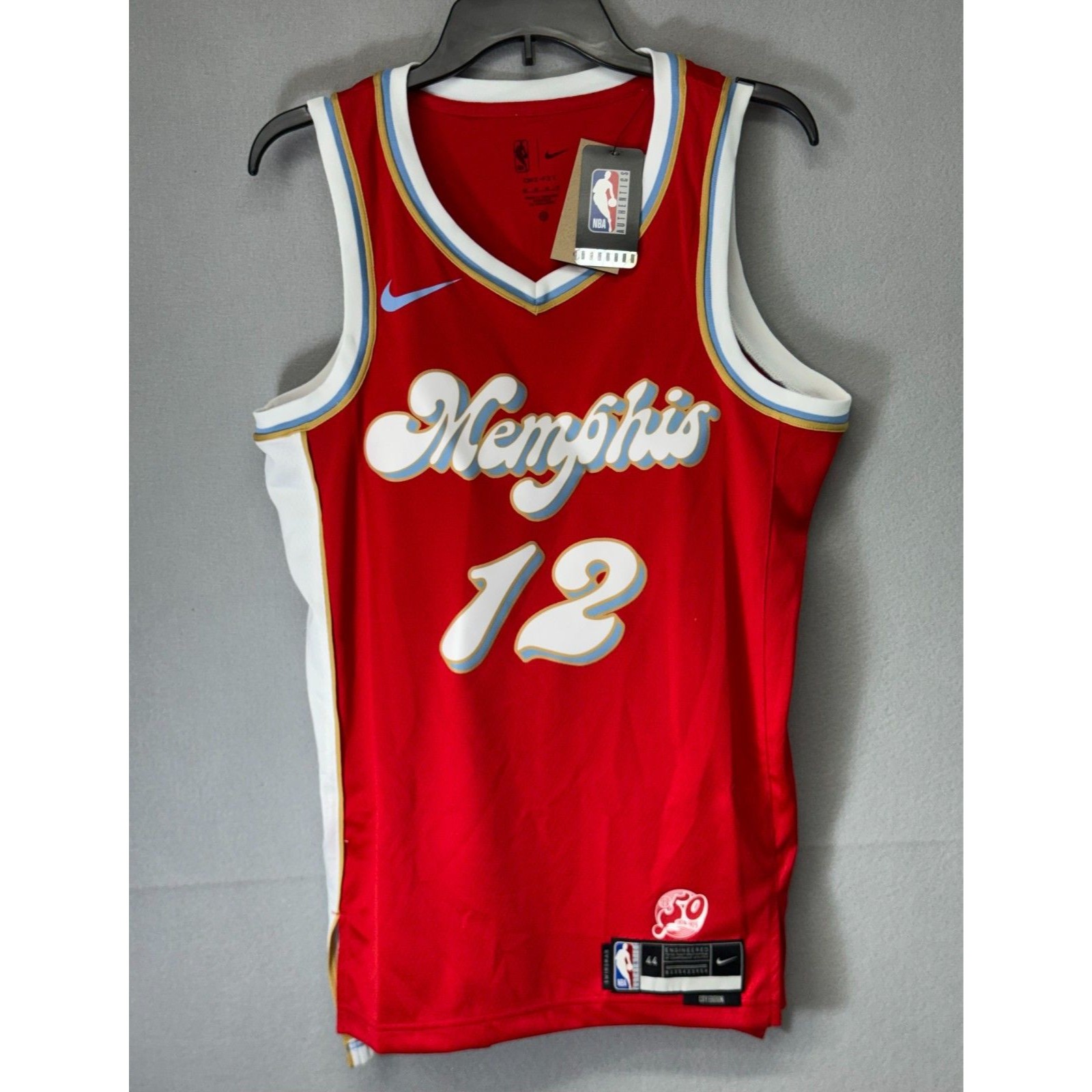 Nike Memphis Number 12 Morant Basketball Jersey Men's Size 44 Medium